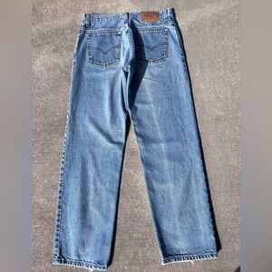 Vintage 90s Levi’s 555 high waisted denim mom jeans straight leg denim